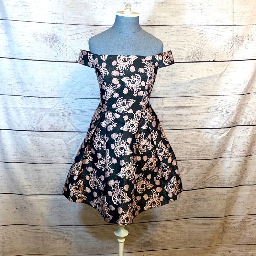 Francesca’s Brocade Style Fabric Dress